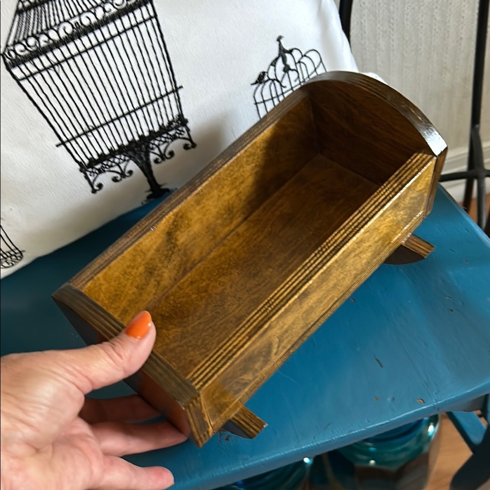 Vintage Handmade Wood Doll Cradle
